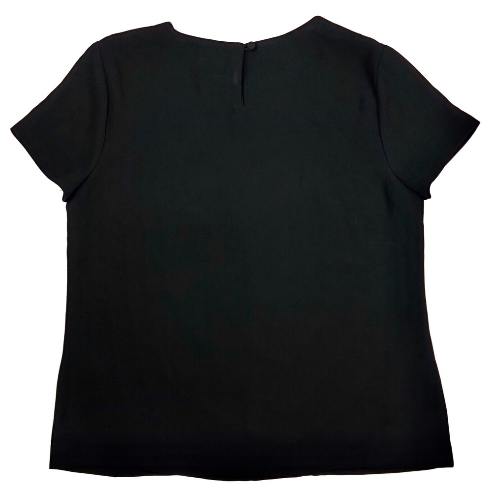 NWOT J. Crew Black Matte Crepe Top Size 10
